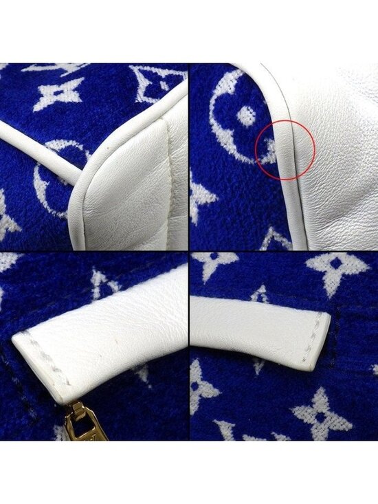 Louis Vuitton Backpack Palm Springs Mini Blue Monogram Jacquard Leather main image 7
